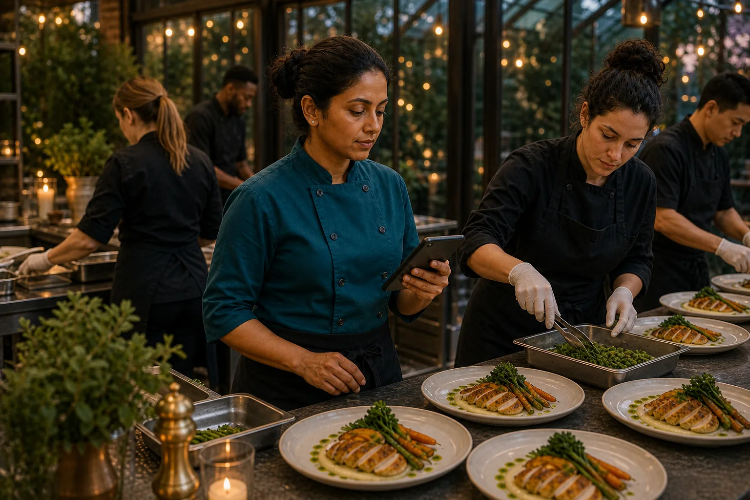 Caterer Priya Shah managing the pressure before wedding dinner service